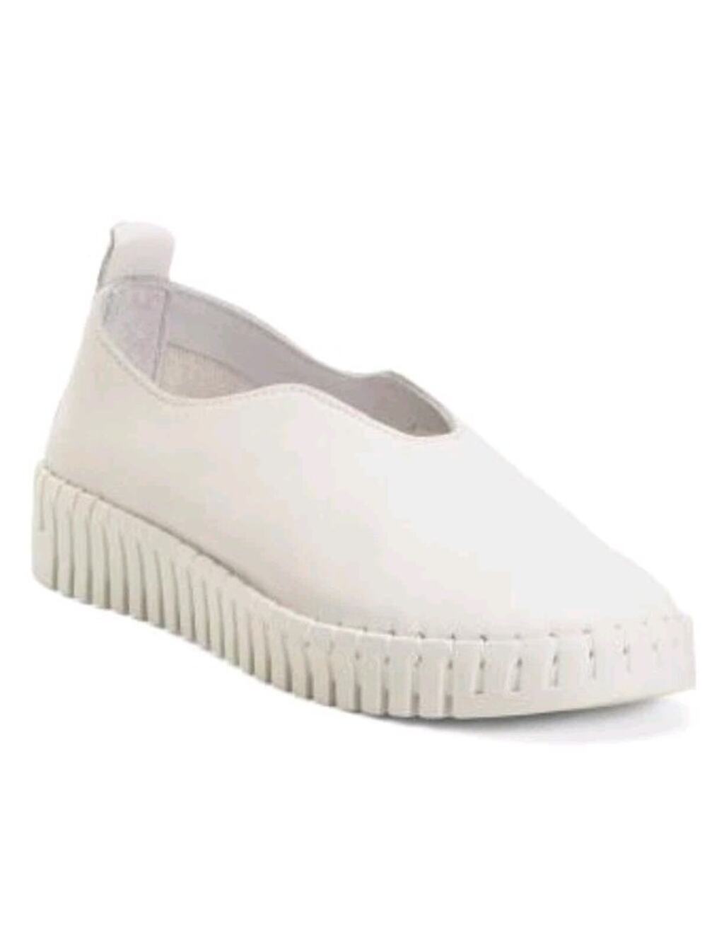 RIZZOLI Italian Leather Nubuck Slip Ons White NEW! Comfort Coastal Grandma Gorp